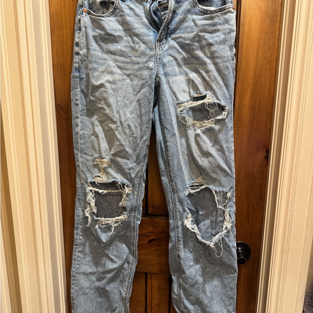 American Eagle | Curvy 90s Straight Light Blue Jeans